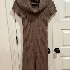 Jessica Simpson Taupe Cowl Neck Sweater Dress